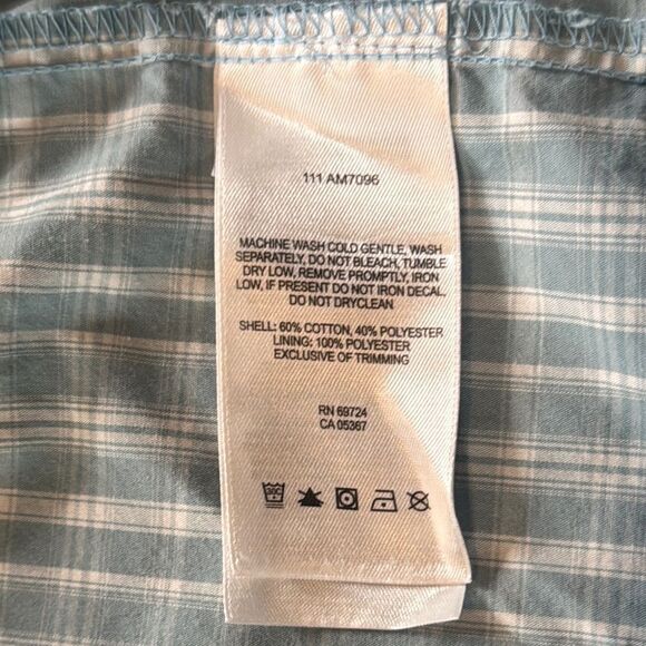 Men's Columbia Omni-Shade Blue Checkered Short Sleeve Shirt Size M - Picture 7 of 11